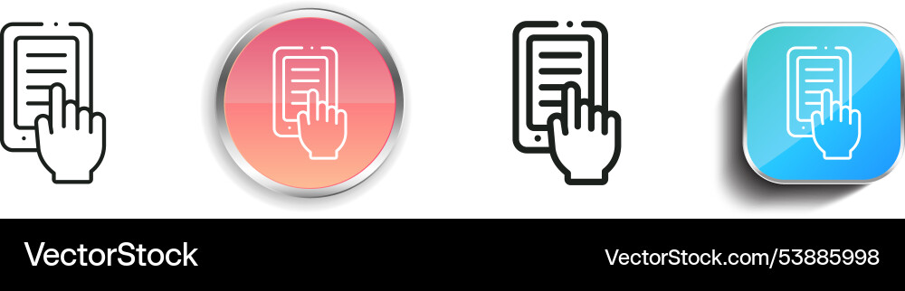 Ereader-Symbol dünne lineare regelmäßige und Schaltfläche Stil Ereader-Symbol dünne lineare regelmäßige und Schaltfläche Stil vektorbild