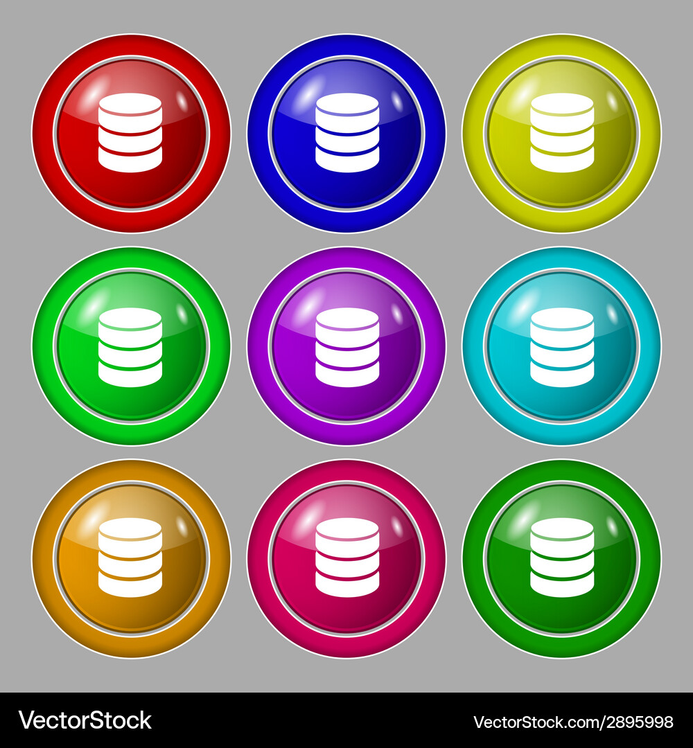 Hard disk and database sign icon flash drive stick Vector Image