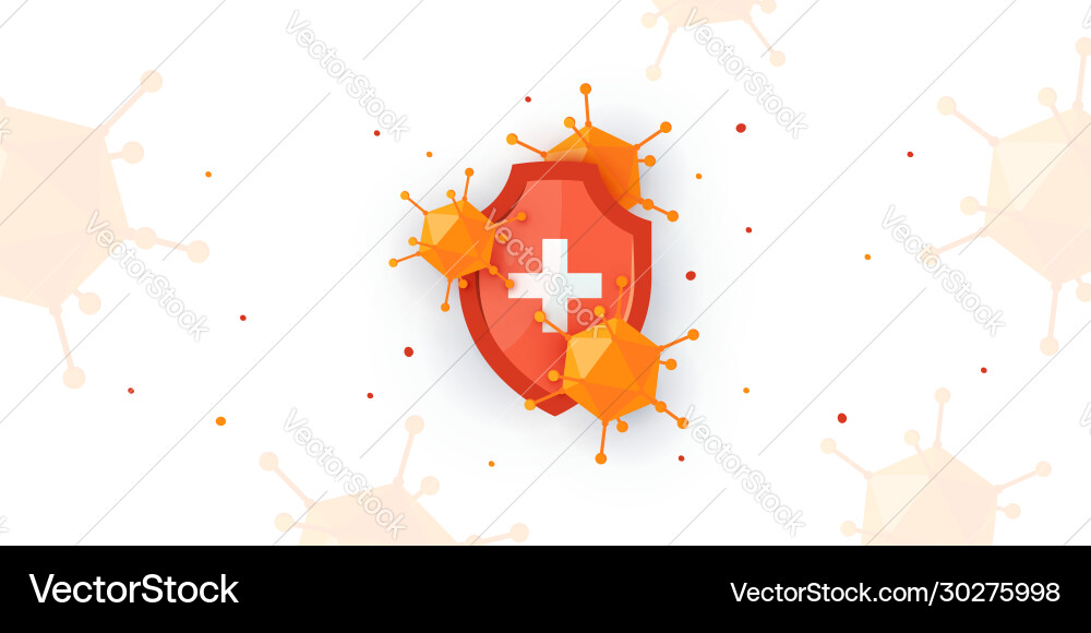 Immune system banner in cartoon style Immune system banner in cartoon style vector image