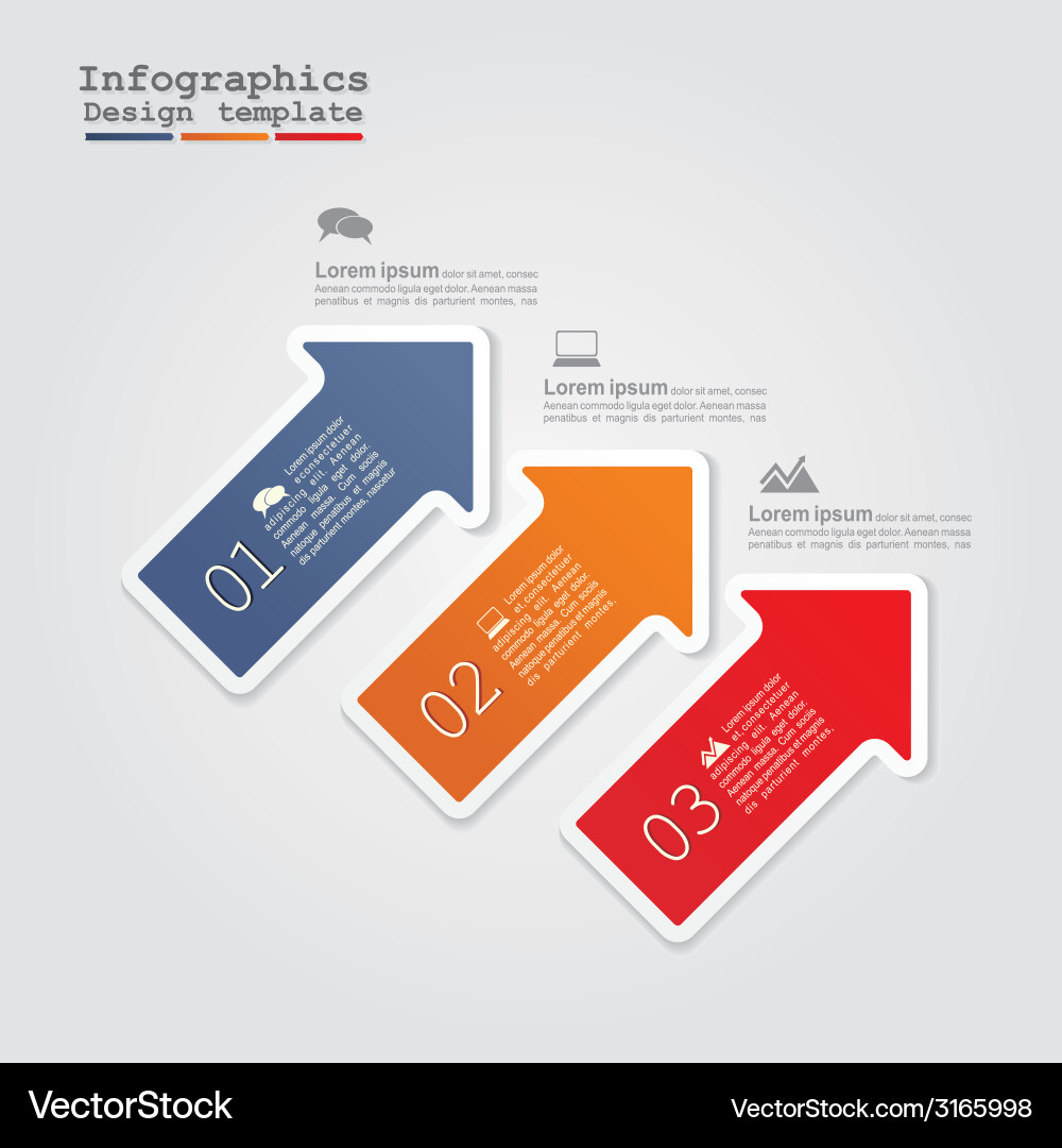 Infographics with arrows Royalty Free Vector Image