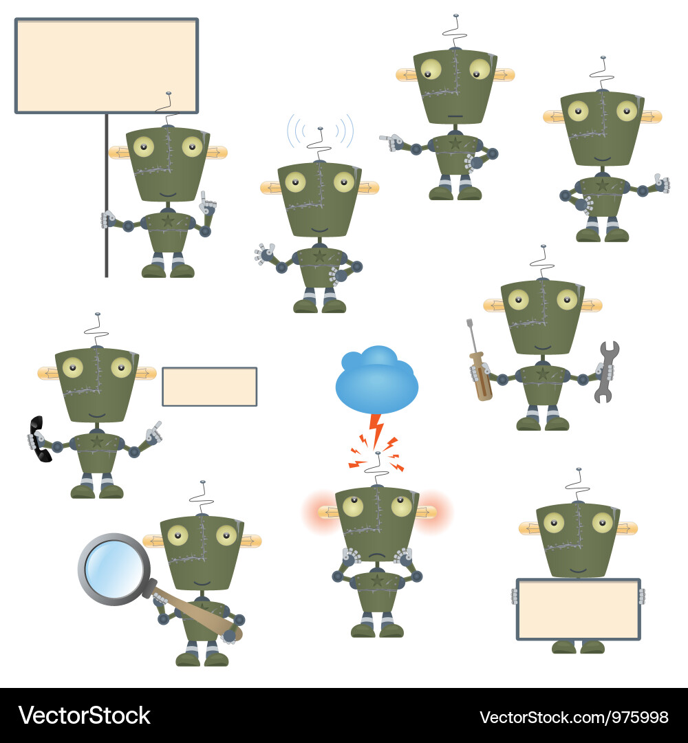 Robots Royalty Free Vector Image - VectorStock
