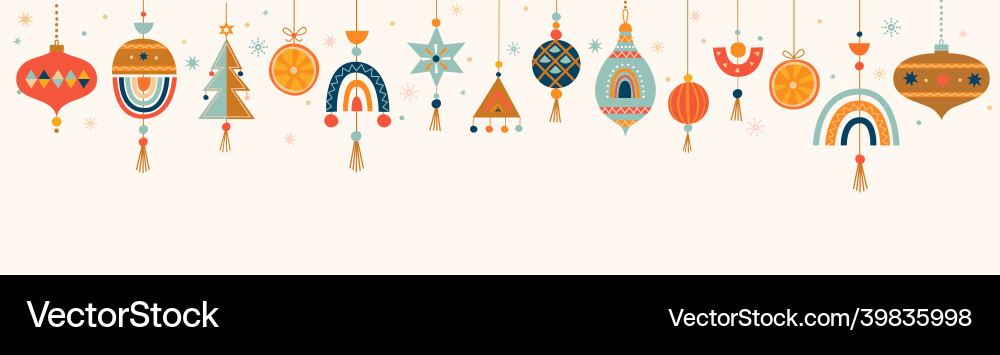 Set christmas toys in scandinavian Set christmas toys in scandinavian vector image