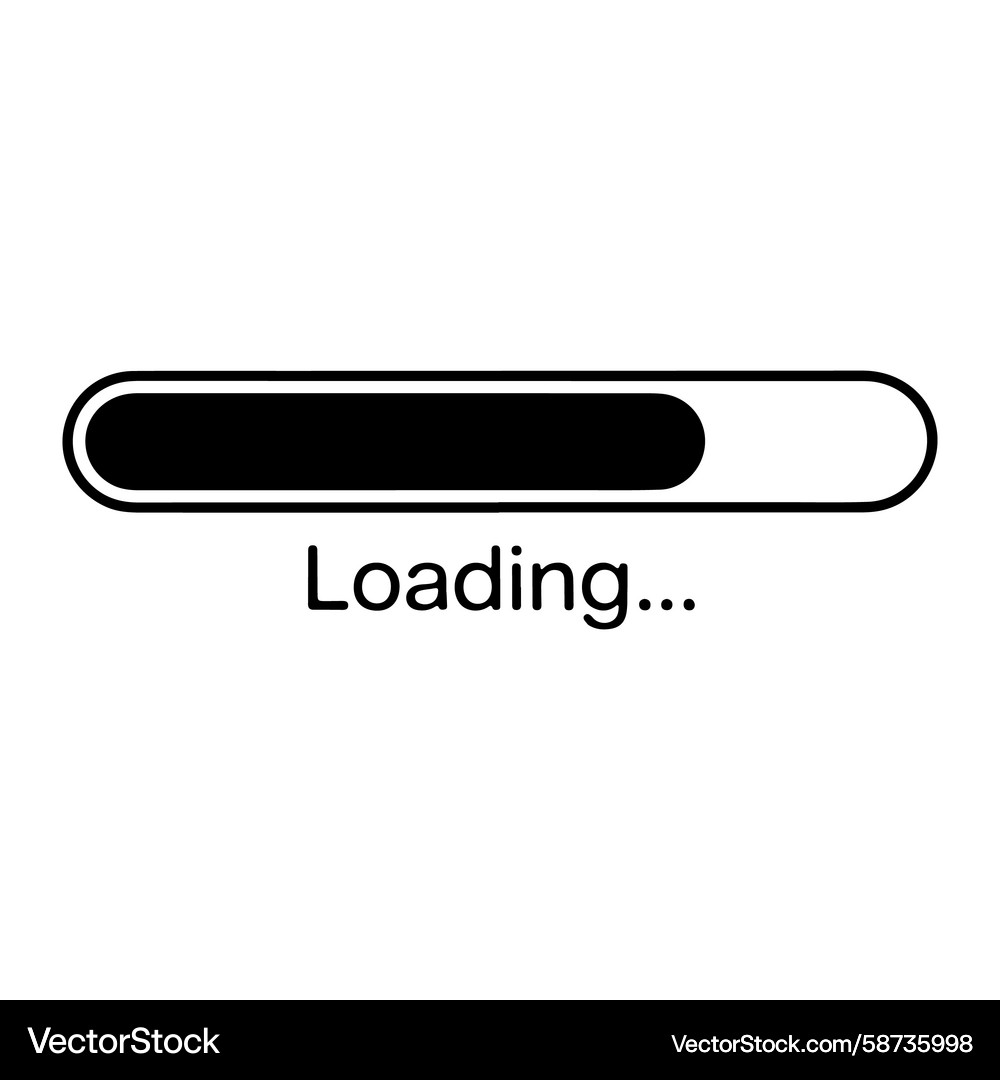 Simple Loading Progress Bar Vector Image