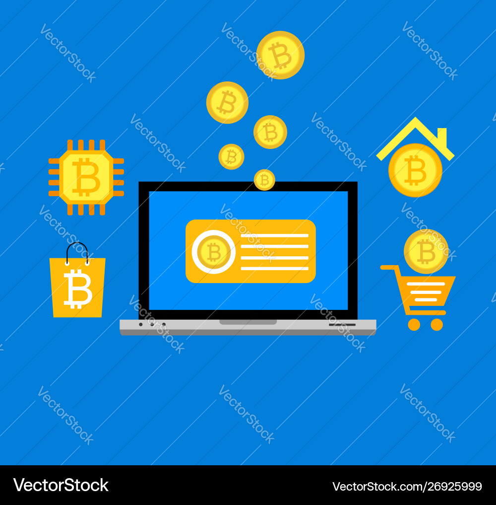 Blockchain scheme mining crypto currency server Blockchain scheme mining crypto currency server Vector Image
