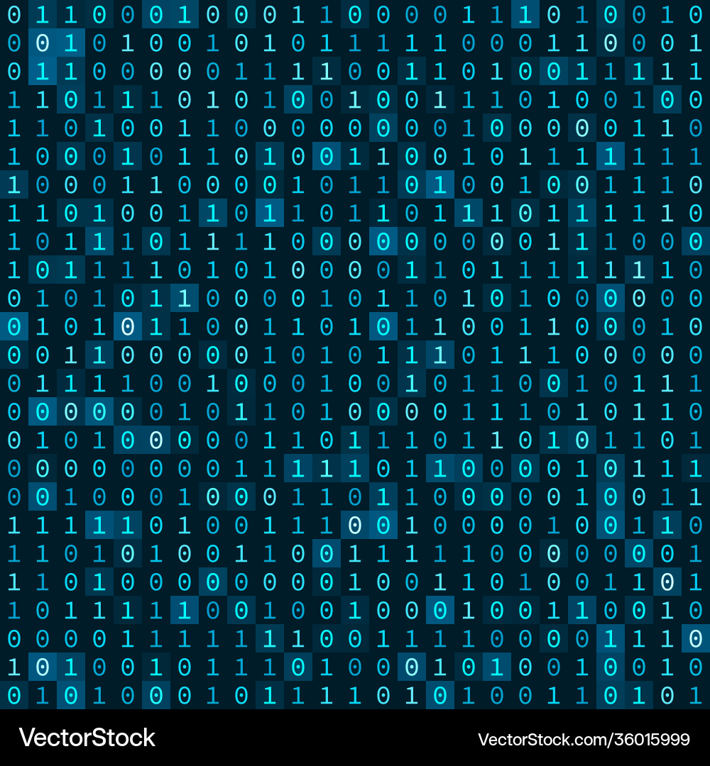 Blue Binary Code Muster vektorbild