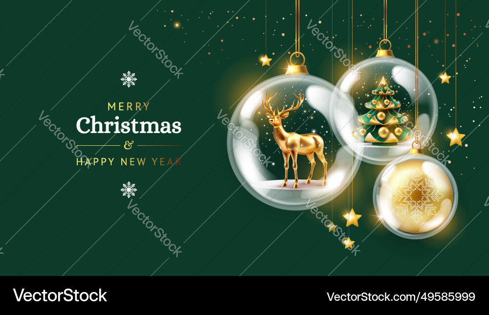 Christmas card background - tree deer Christmas card background - tree deer vector image