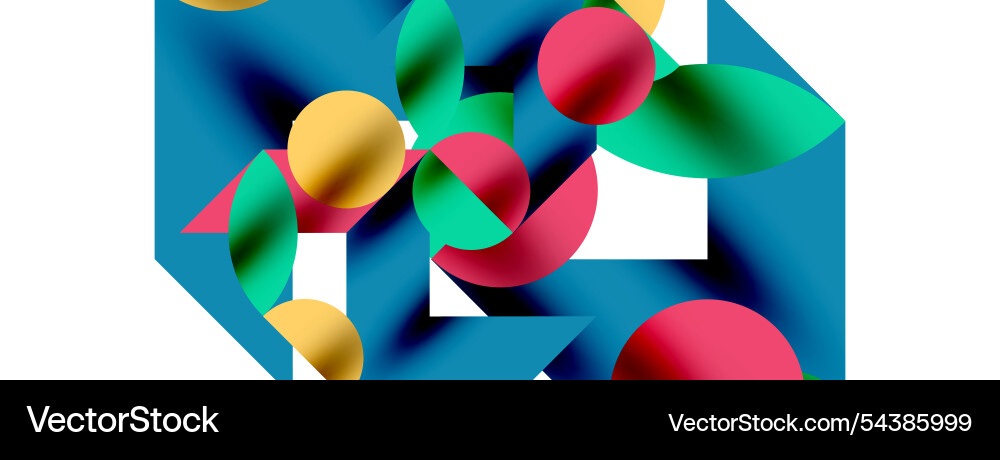 Circle pattern round elements with lines Vector Image