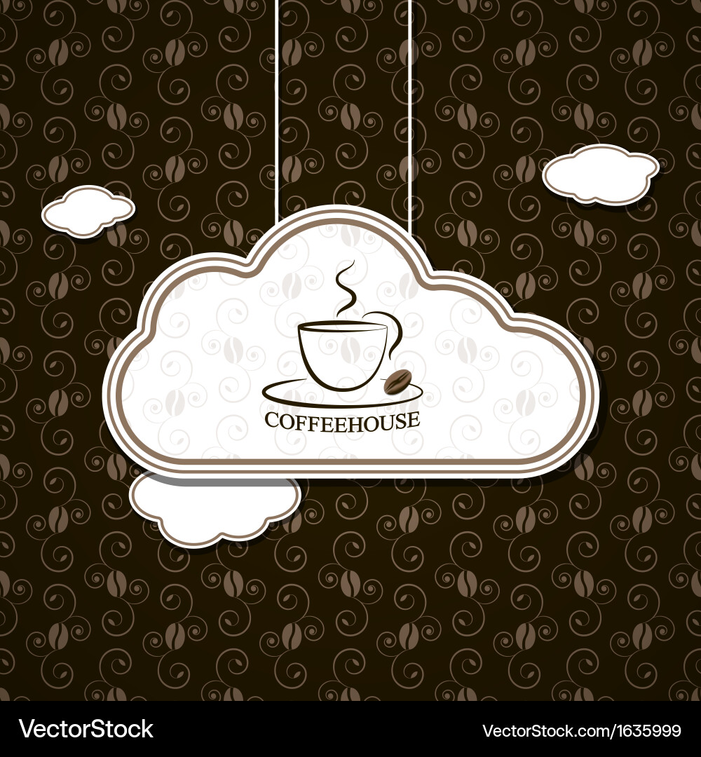 Coffee Pattern Background Vector Image