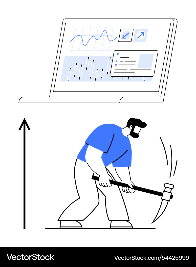 Dynamic growth strategy combining data analysis Dynamic growth strategy combining data analysis vector image