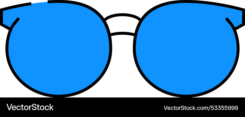 Geek glasses frame icon color vector image