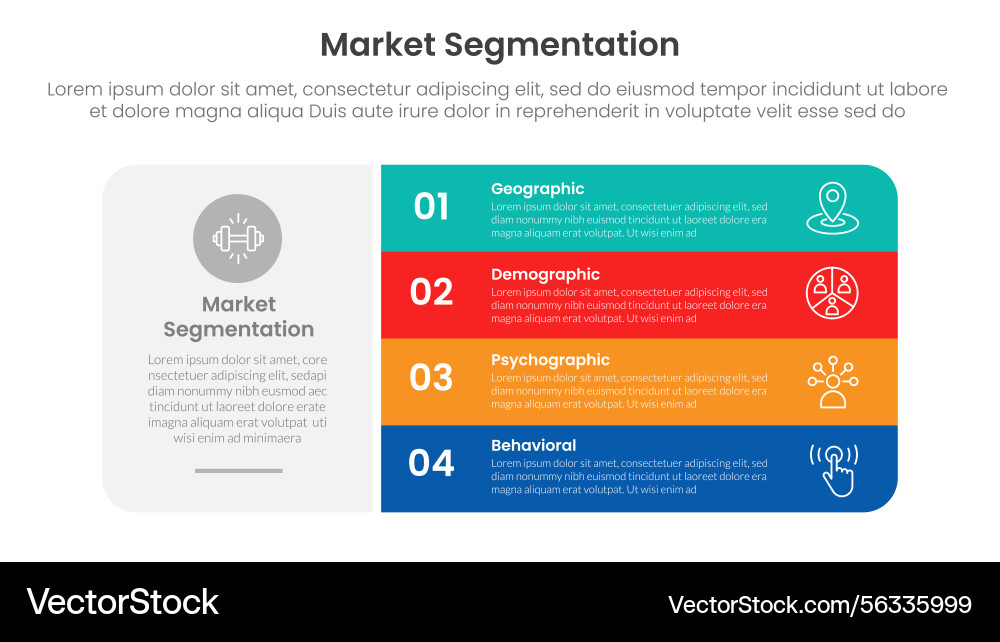Market segmentation framework analysis Market segmentation framework analysis Vector Image