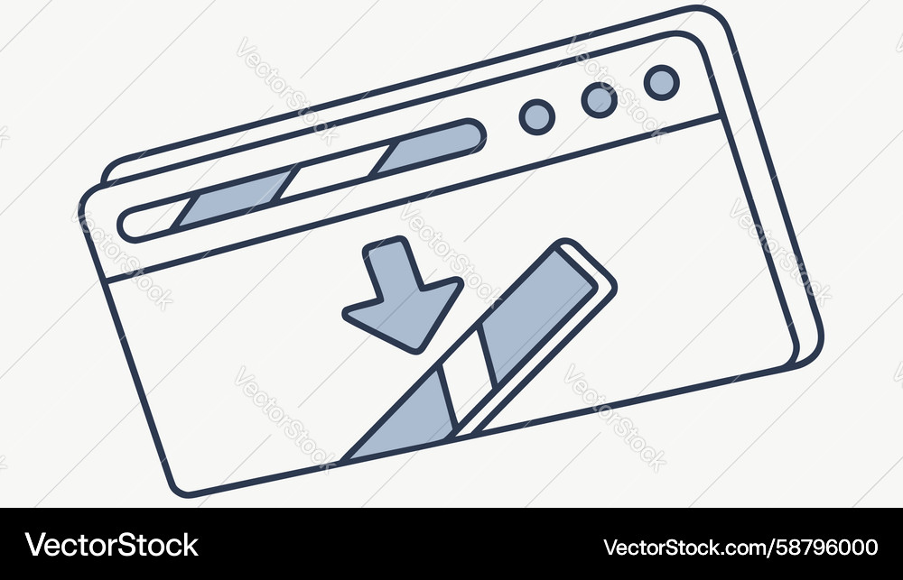 Browser download internet software and data Vector Image