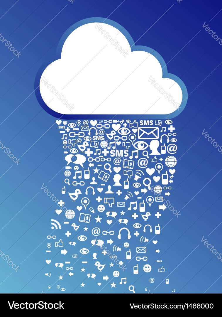 Cloud computing icon background Vector Image