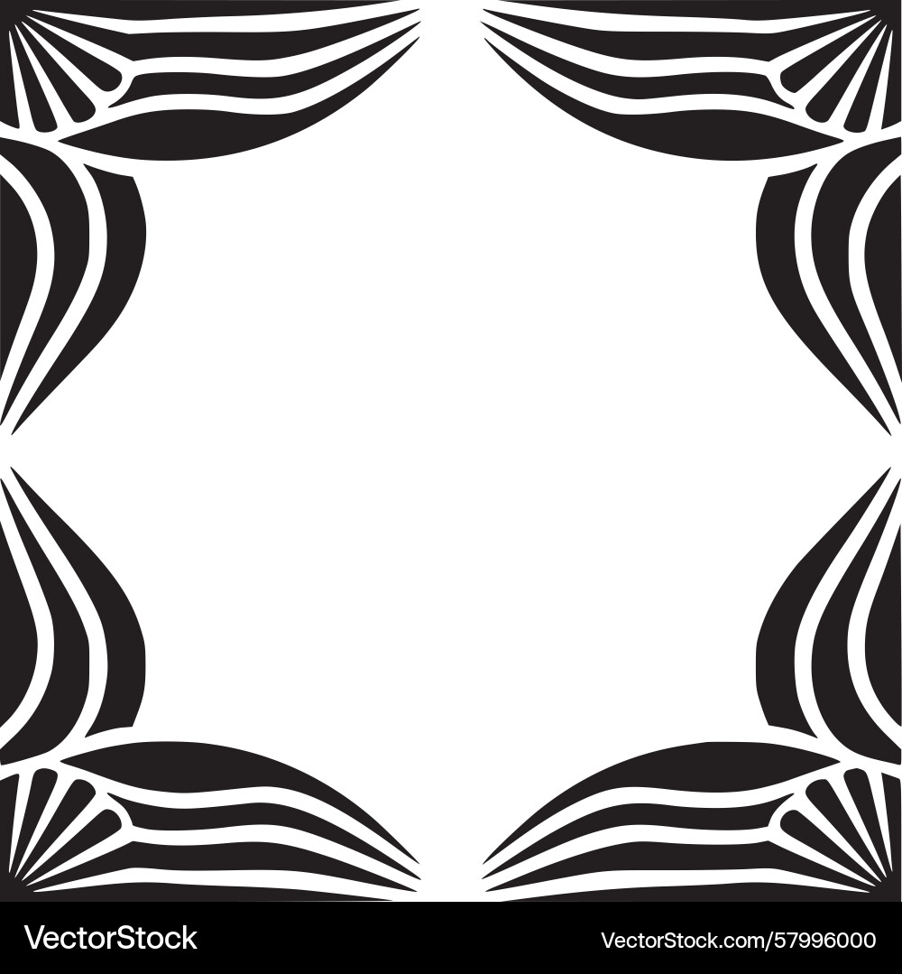 Dynamic Wave Border Vector Image