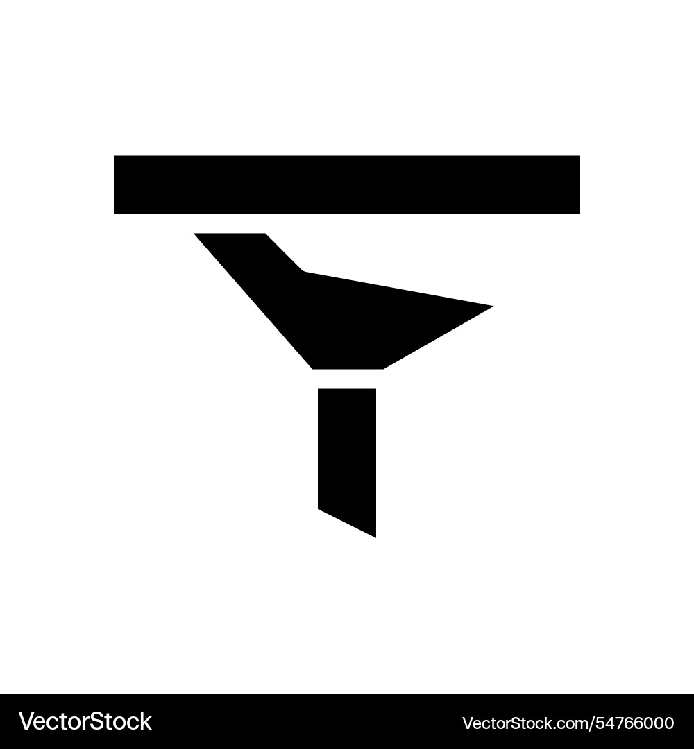 Funnel icon concept of filtering sorting and data Funnel icon concept of filtering sorting and data vector image