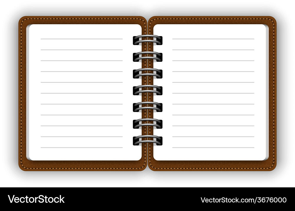 Open notebook Royalty Free Vector Image - VectorStock