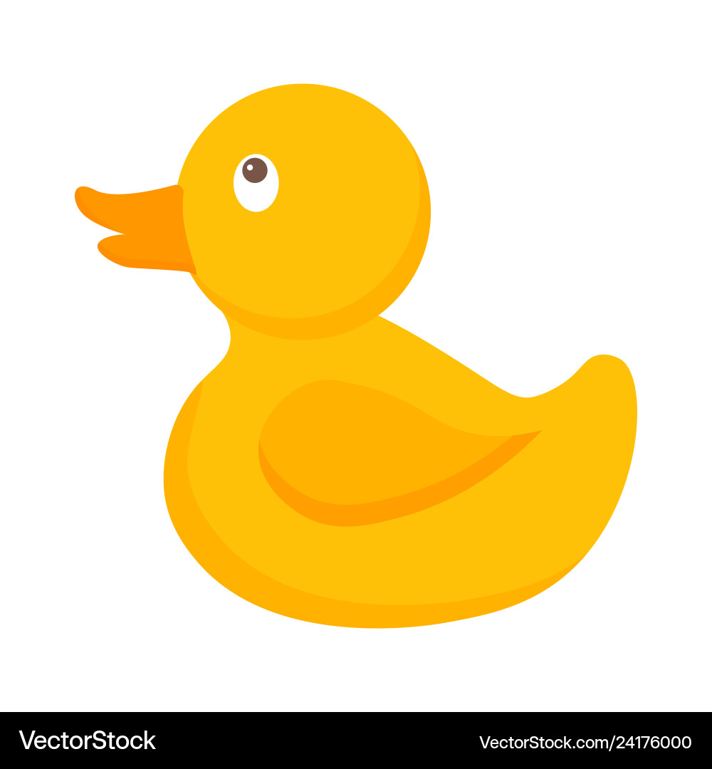 Pretty yellow baby duck kids toys Pretty yellow baby duck kids toys vector image