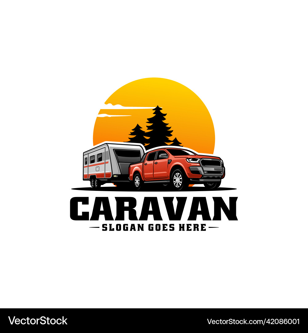 Caravan & Truck Logo Vektorbild