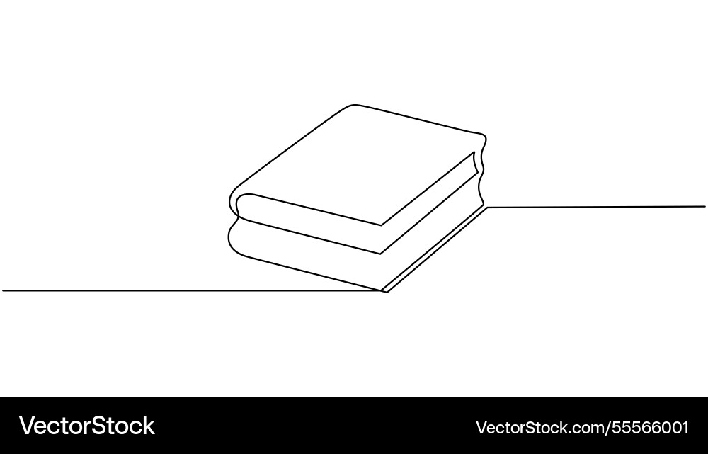 Continuous one line drawing of a stack books Continuous one line drawing of a stack books vector image