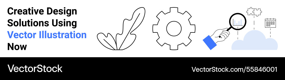 Creative visual concept combining design analysis Creative visual concept combining design analysis vector image