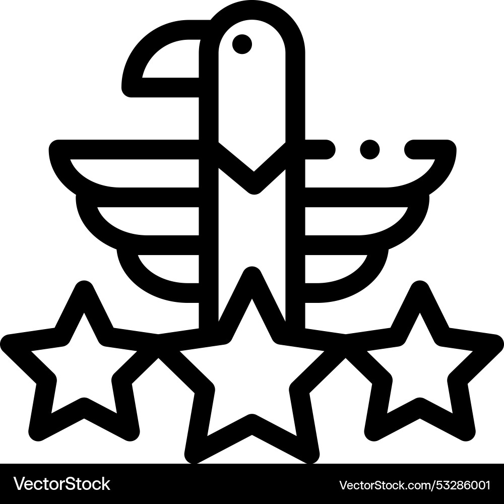 Eagle icon thin linear style design isolated Eagle icon thin linear style design isolated vector image