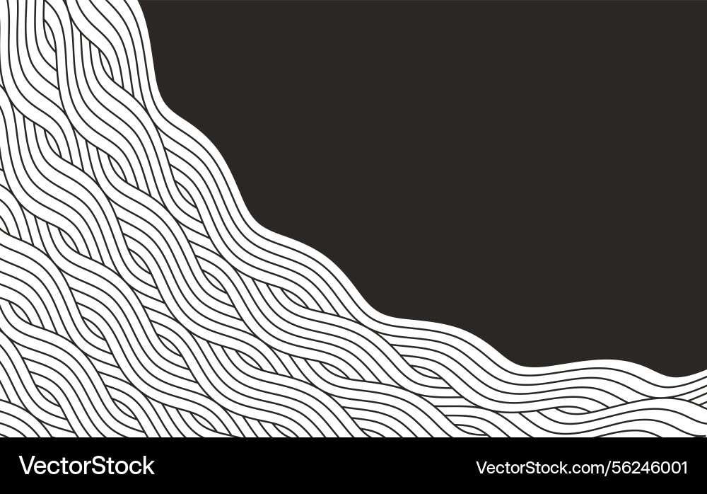 Flat wave line pattern background japanese style vector image