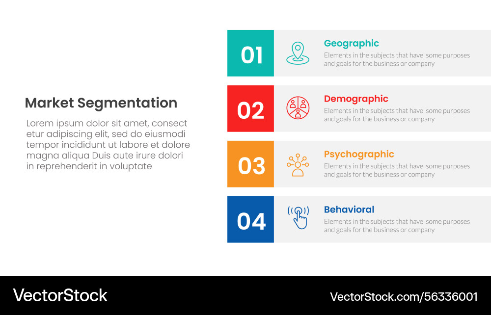 Market segmentation framework analysis Market segmentation framework analysis vector image