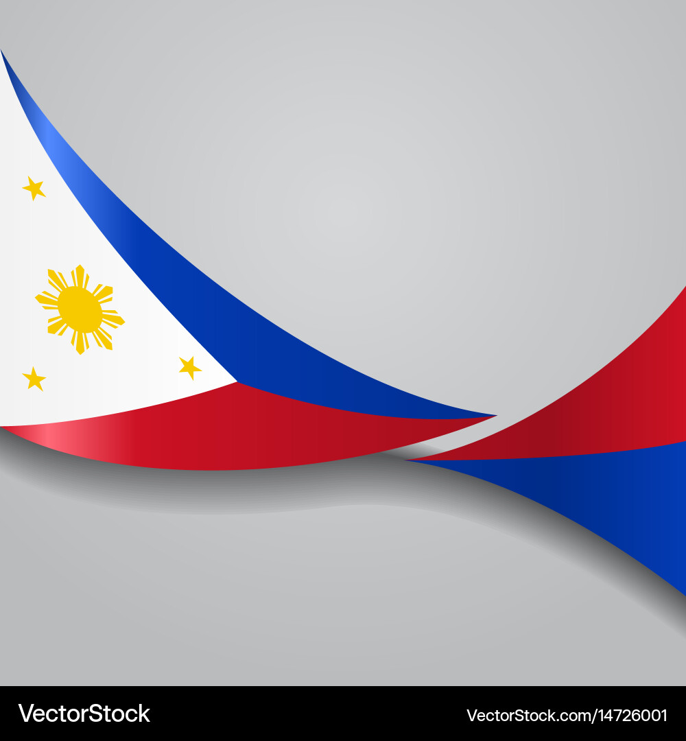 Philippines wavy flag Royalty Free Vector Image