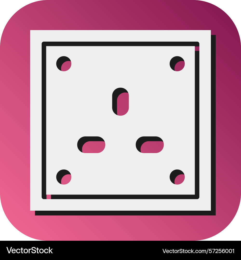 Socket glyph gradient background icon Vector Image