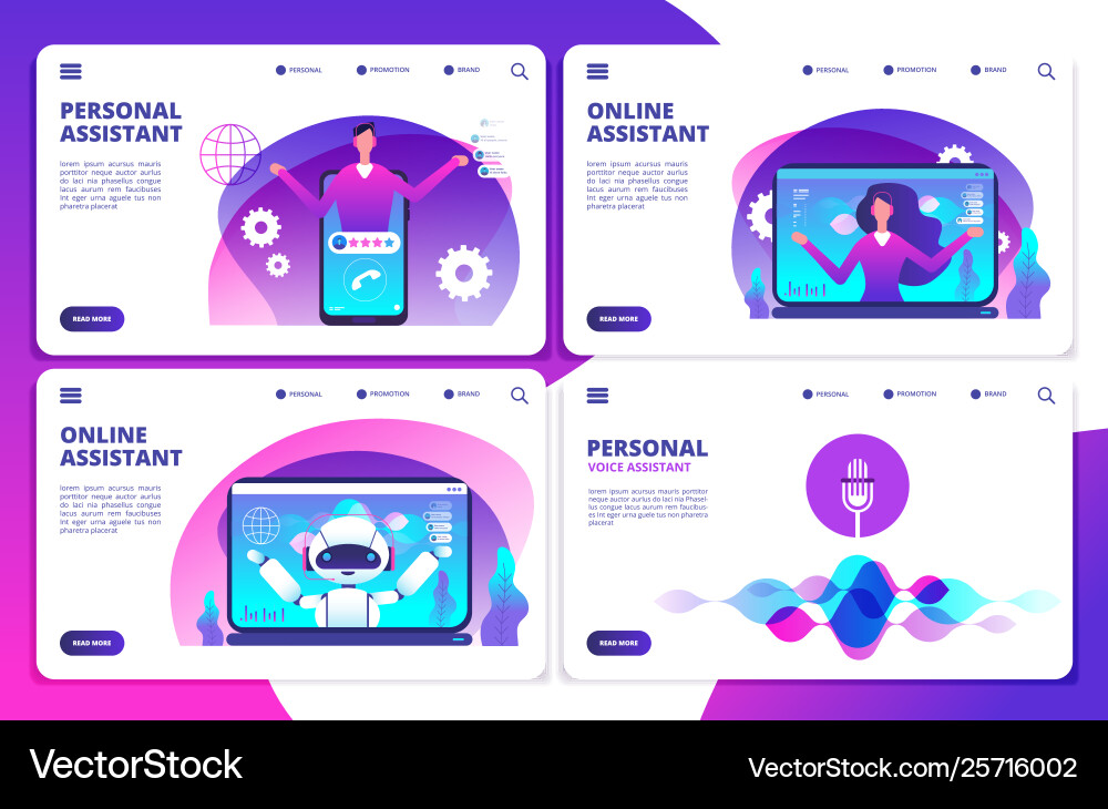 AI Voice Assistant - Smart Robot vector image