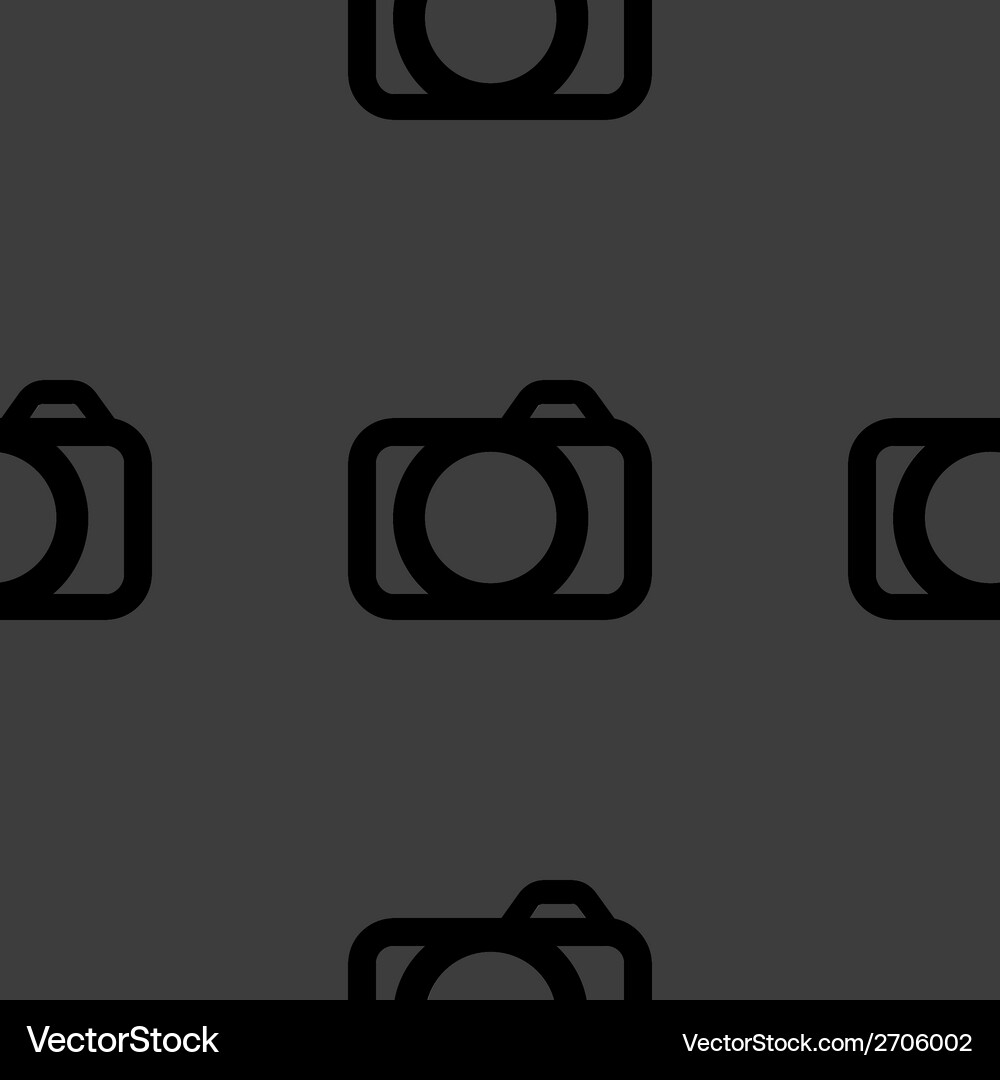 Camera web icon flat design seamless pattern Vector Image