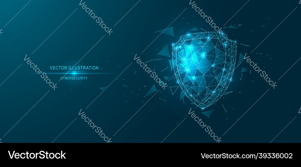 Cyber Security Network Shield Royalty Free Vector Image