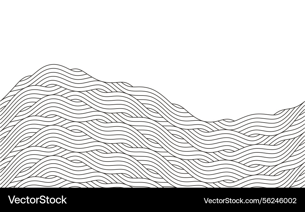 Flat wave line pattern background japanese style Flat wave line pattern background japanese style vector image