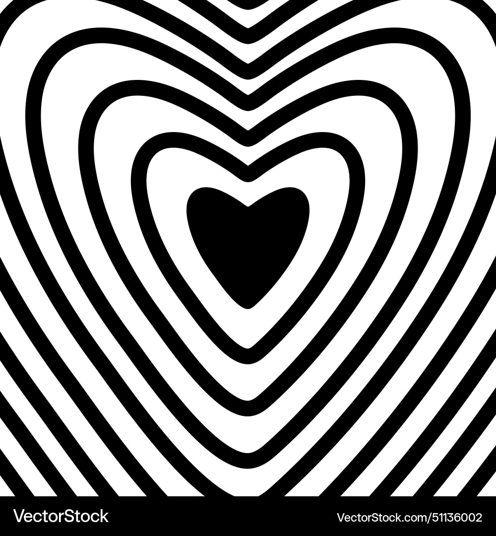 Groovy retro backgrounds with heart shapes Vector Image