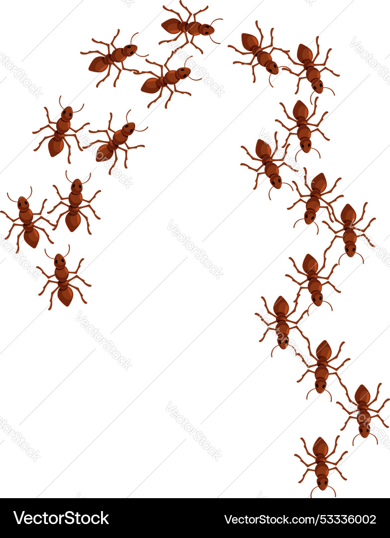 Group of ants are making the shape a question Group of ants are making the shape a question vector image