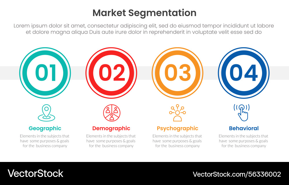 Market segmentation framework analysis Vector Image