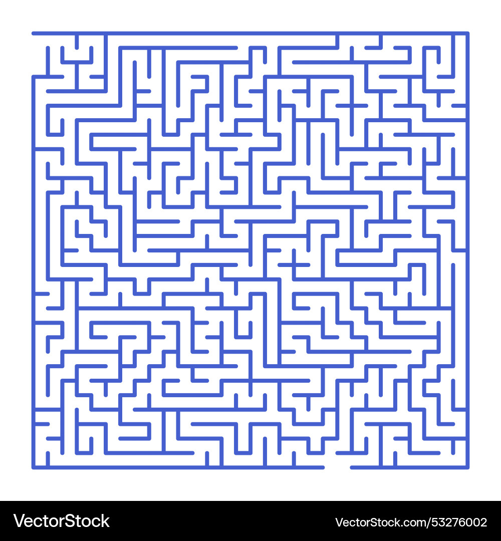 Maze shape design element there is one entrance Vector Image