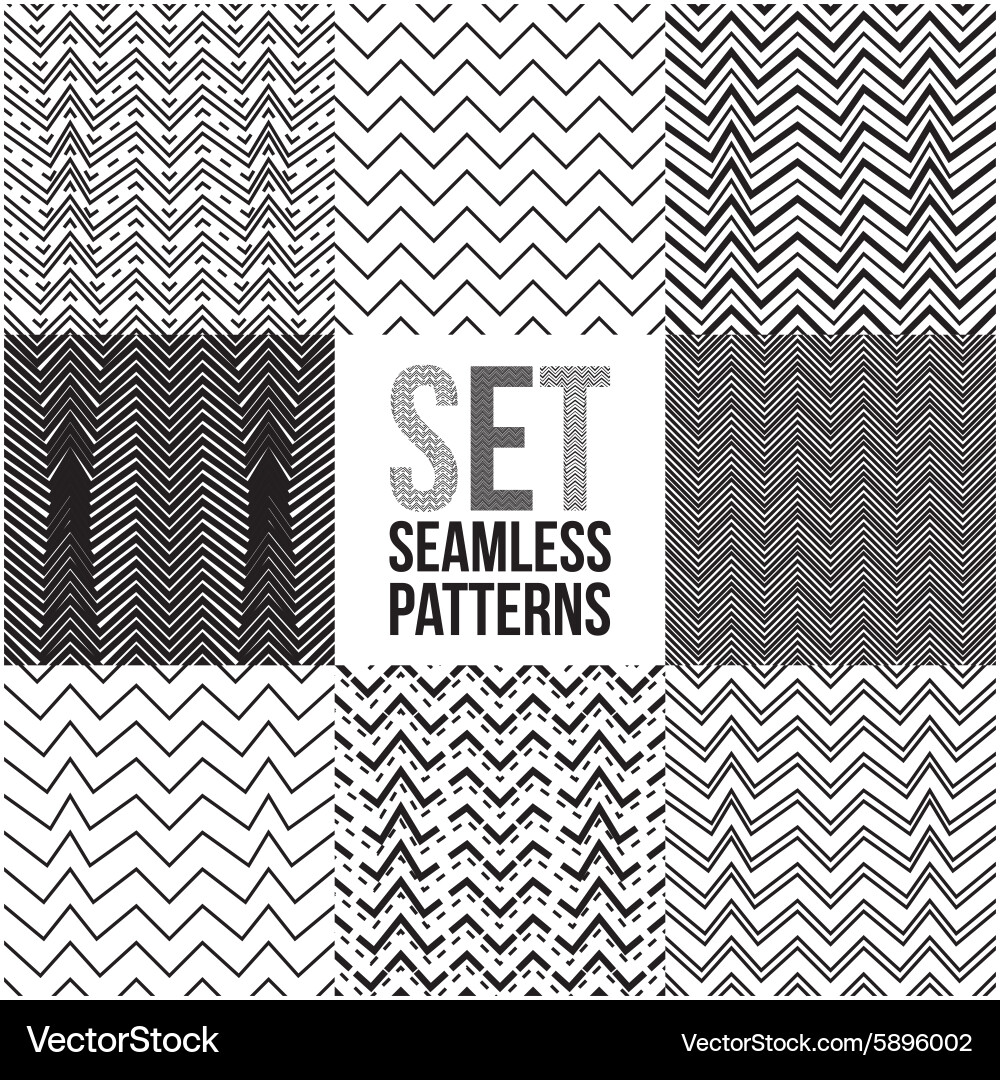 Monochrome Zigzag Pattern vector image