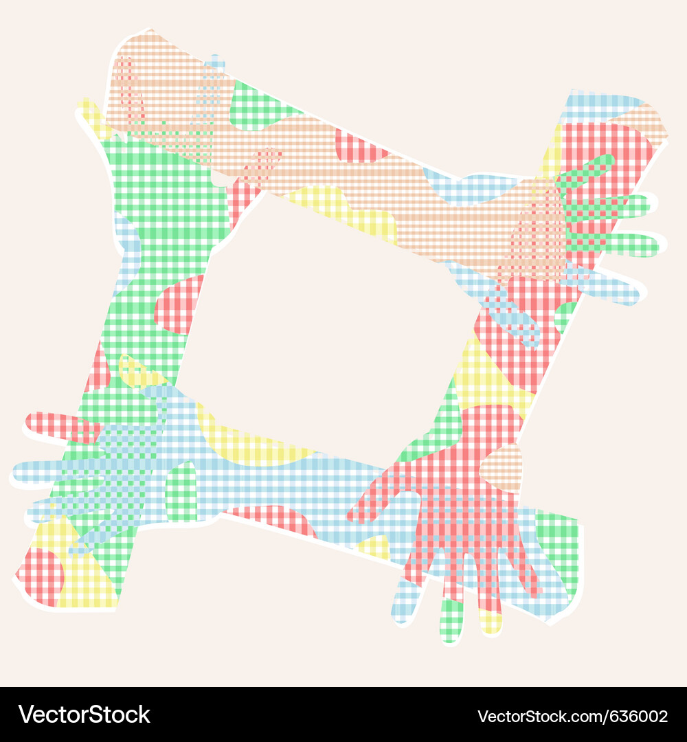 Multicolored hand friendship Vector Image