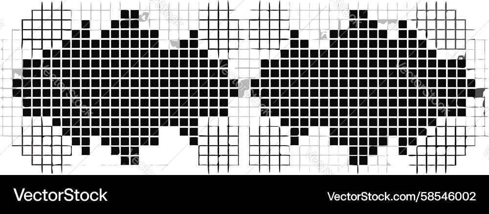 Pixelated Halftone Retro Pattern Vector Image