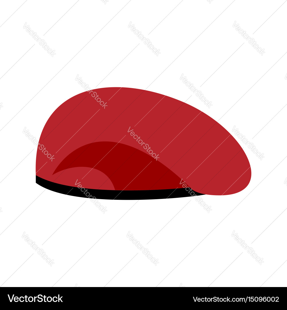 Red Military Beret - Soldiers Hat Vektorbild