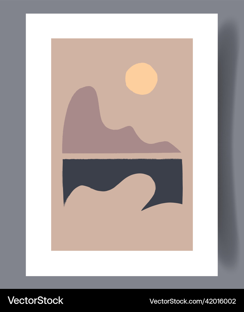 Scandinavian Abstract Print Set vector image