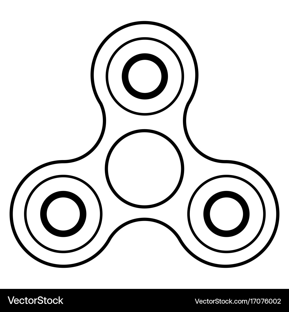 Spinner toy for stress removal flat design Vector Image