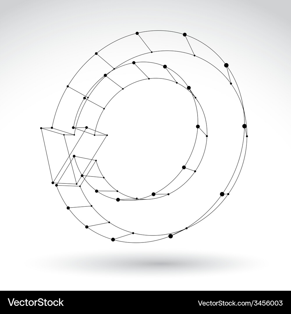 3D Mesh Network Icon Vector Image
