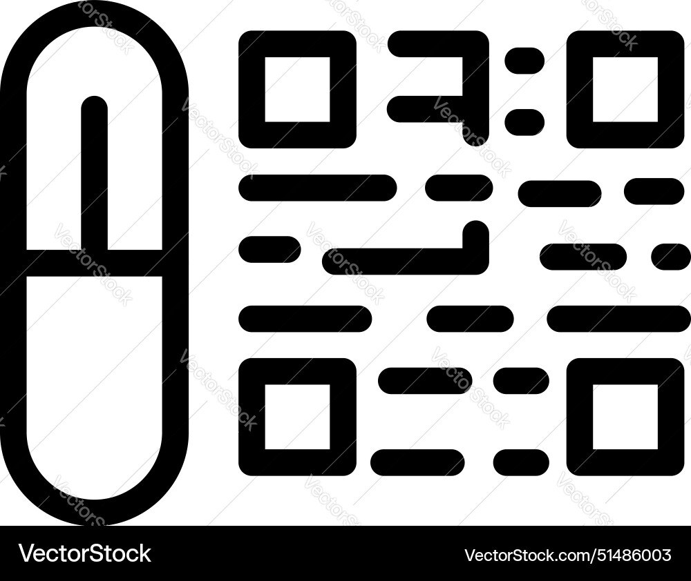 Abstract capsule and qr code design Abstract capsule and qr code design vector image