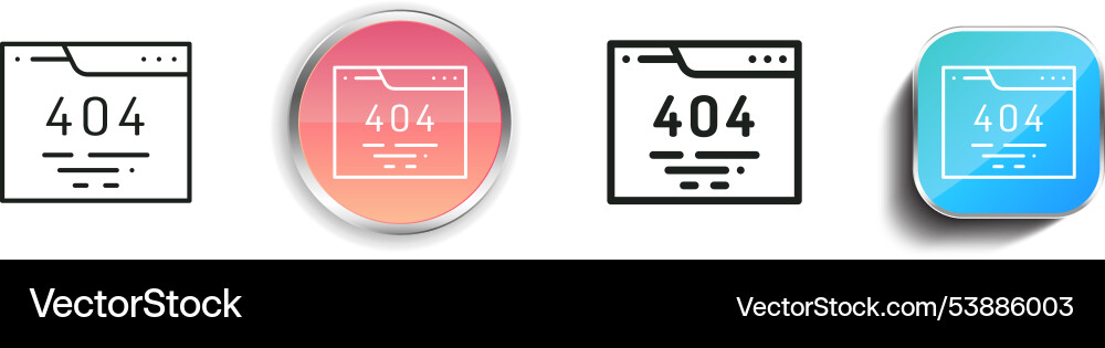 Error icon thin linear regular and button style Vector Image