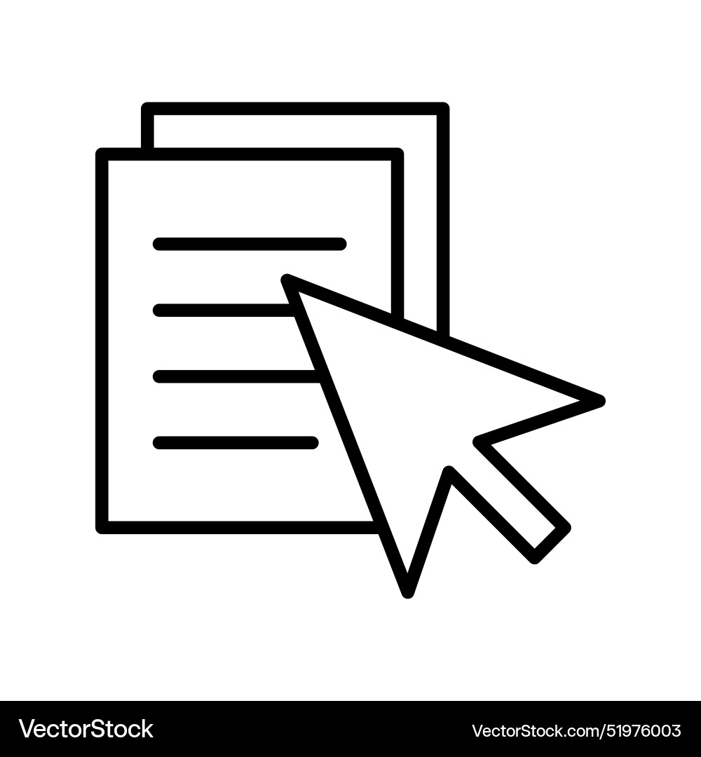 Open file icon in thin line style graphic design Vector Image