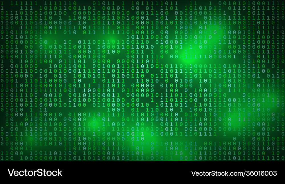 Stream von binären Matrix-Code auf Vollbild Stream von binären Matrix-Code auf Vollbild vektorbild