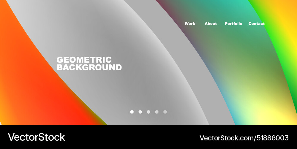 Web page design with geometric elements - circle Vector Image