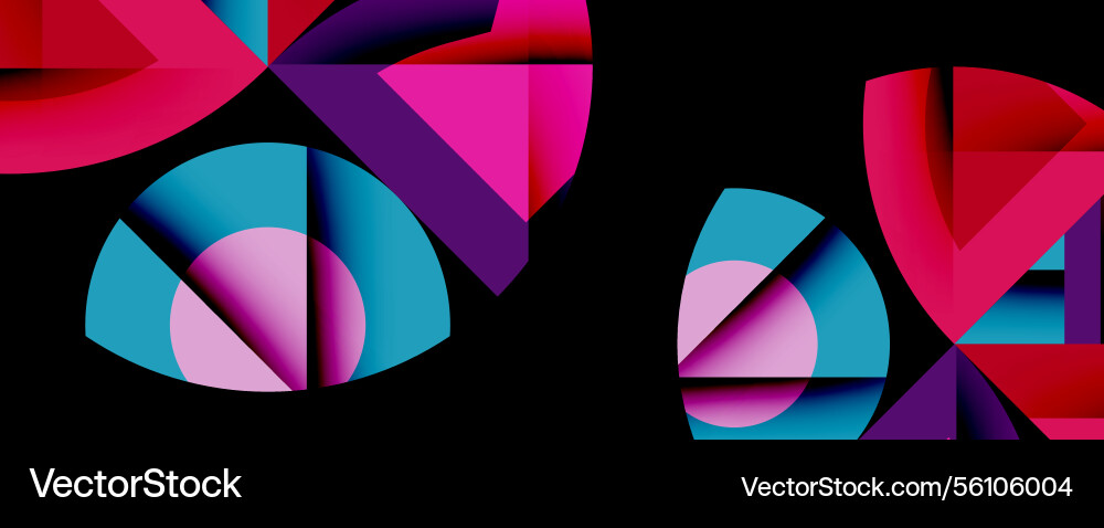 Abstract geometric composition with interlocking vector image